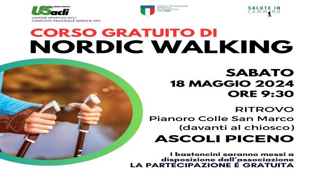 Unione Sportiva Acli, corso gratuito di Nordic Walking ad Ascoli Piceno